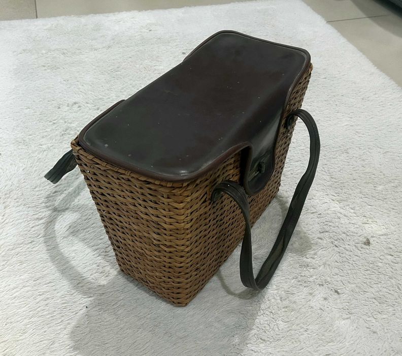 Geanta cos picnic rachita vintage perioada comunista Romania