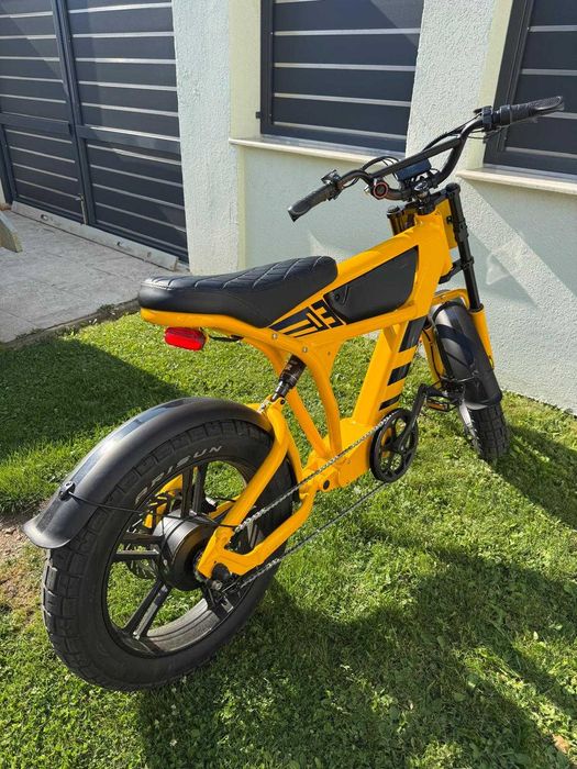Bicicleta electrica Mangosteen Chopper FT03 50km/h, fara permis