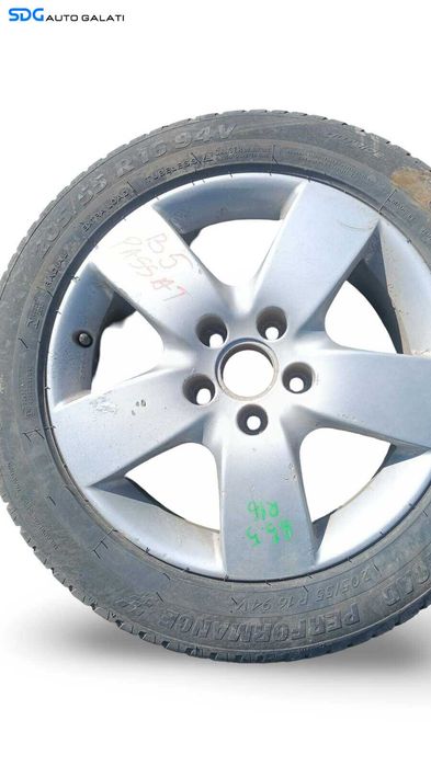 Set 4 Jante Janta Roata Roti Aliaj 205 55 16 R16 Volkswagen Scirocco 2008 - 2016 (4B0601025AA, 7Jx16 H2, ET45) [MX0751]