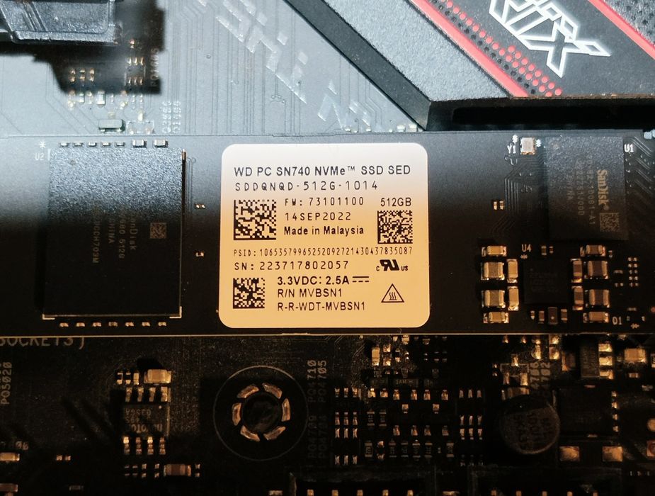 1TB NVMe PCI 4.0 x4 WD PC SN740