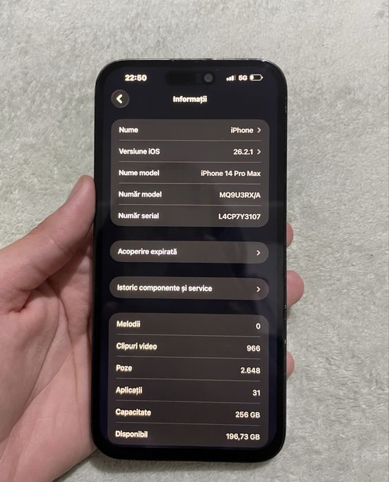 Vand Iphone 14 Pro max -256 GB