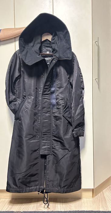 G-star дълга черна парка размер М