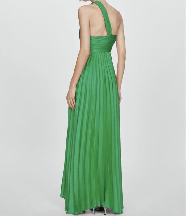 Официална зелена рокля Mango XS