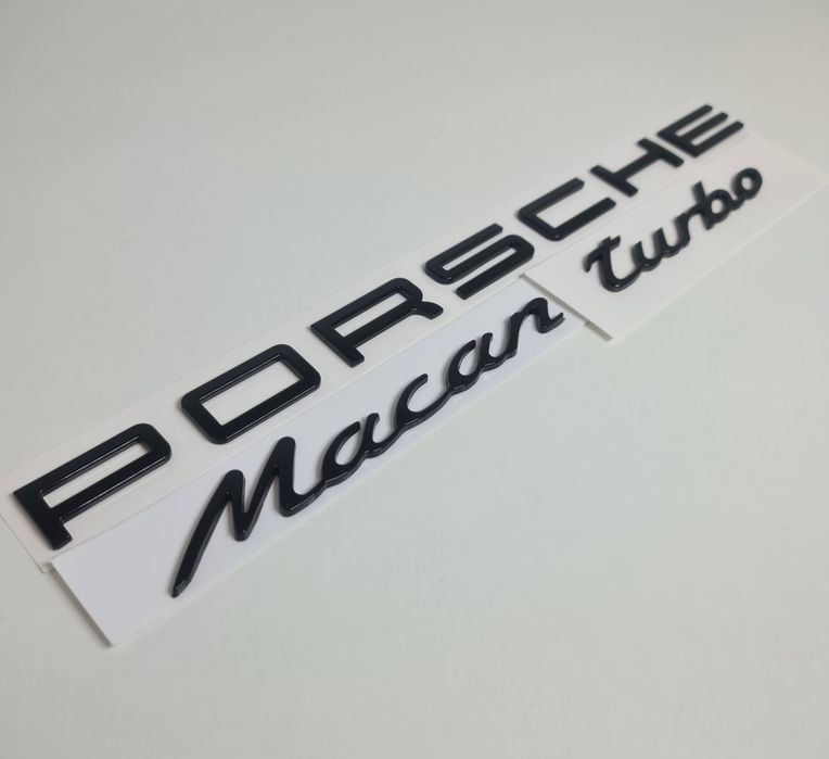 Pachet-Set-Emblema-Sigla-Logo-Stema-Spate-Haion-Porsche-Cayenne-Panamera-Macan-Negru-Lucios-Full-Black-Turbo-4-S-GTS-Poze-Reale-Calitate-Superiora