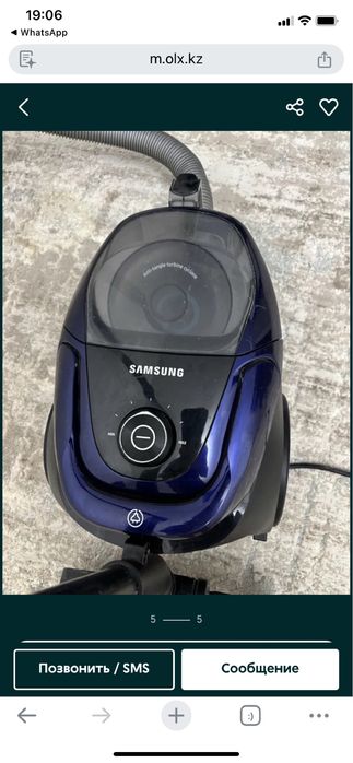 Срочно в связи с переездом! Пылесос Samsung VC18M21C0VR, 1800 Вт