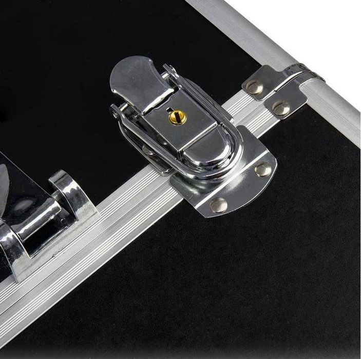 Geanta 2in1 tip troler pt manichiură - cosmetice - XXL negru-argintiu