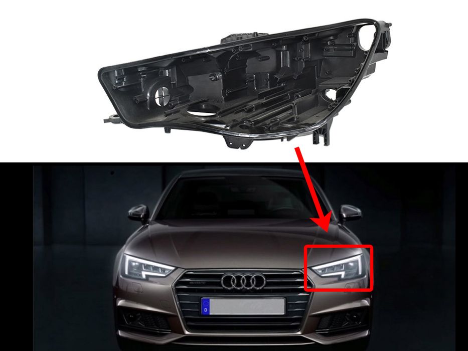 Основа (корпус) за фар на Audi A4 B9 Highline