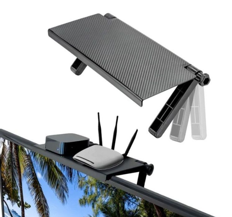 Универсална стойка за модем,приемник или часовник,монтаж над телевизор