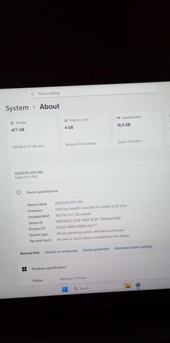 Acer Aspire A715-76G