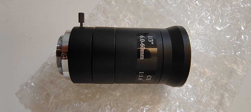 Obiectiv CCTV 6–60mm F1.6 CS Mount – zoom mare, pentru cameră 1/3”