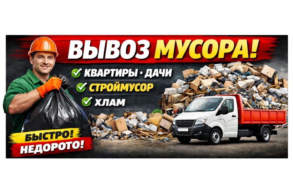 Вывоз мусора | мебели | хлама.