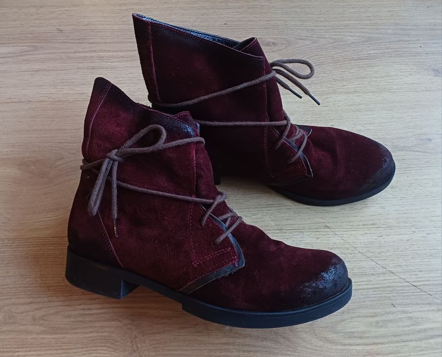 Обувки от естествен велур/естествена кожа