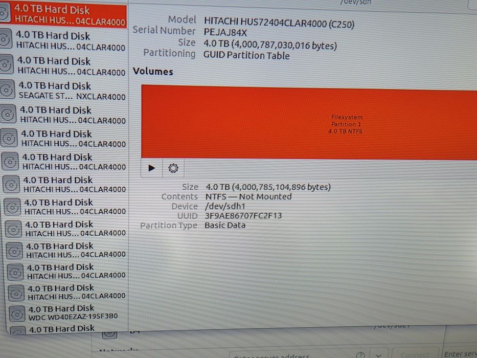 Твърд диск 4TB HITACHI 3.5" 7.2K SAS 6G HDD HUS724040ALS640