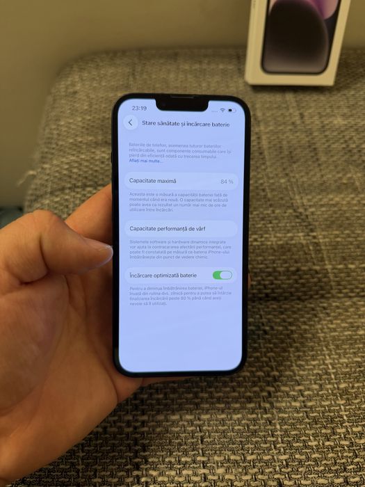 Vând Apple iPhone 14, 128GB,  Midnight impecabil