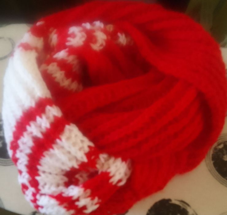 Fulare groase tricotate manual