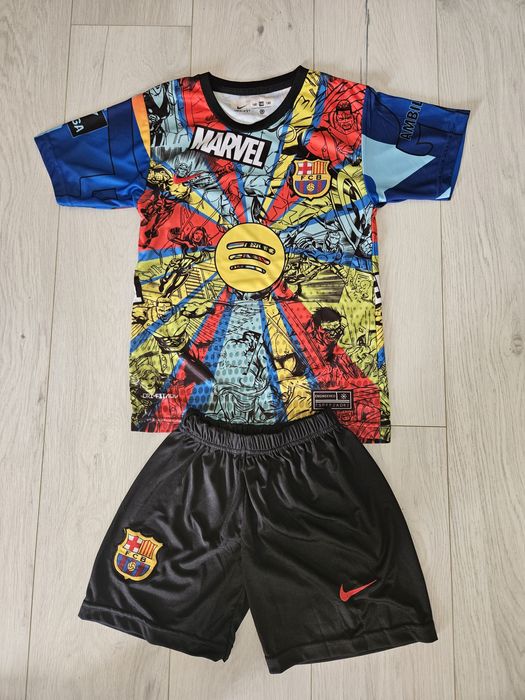 Echipament fotbal copii Barcelona Lamine Yamal Marvel