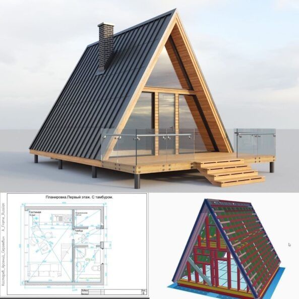 Cabane de lemn afriem de tip A