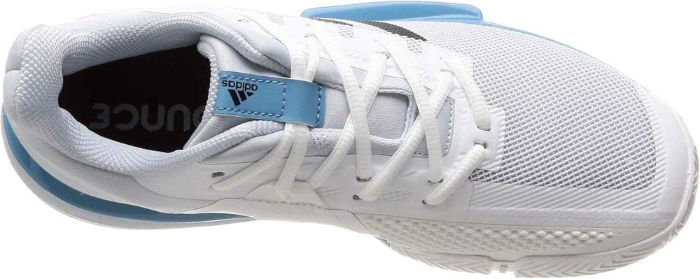 Adidas Solematch Bounce Mens Tennis Shoes (White-Core Black-Halo Blue)