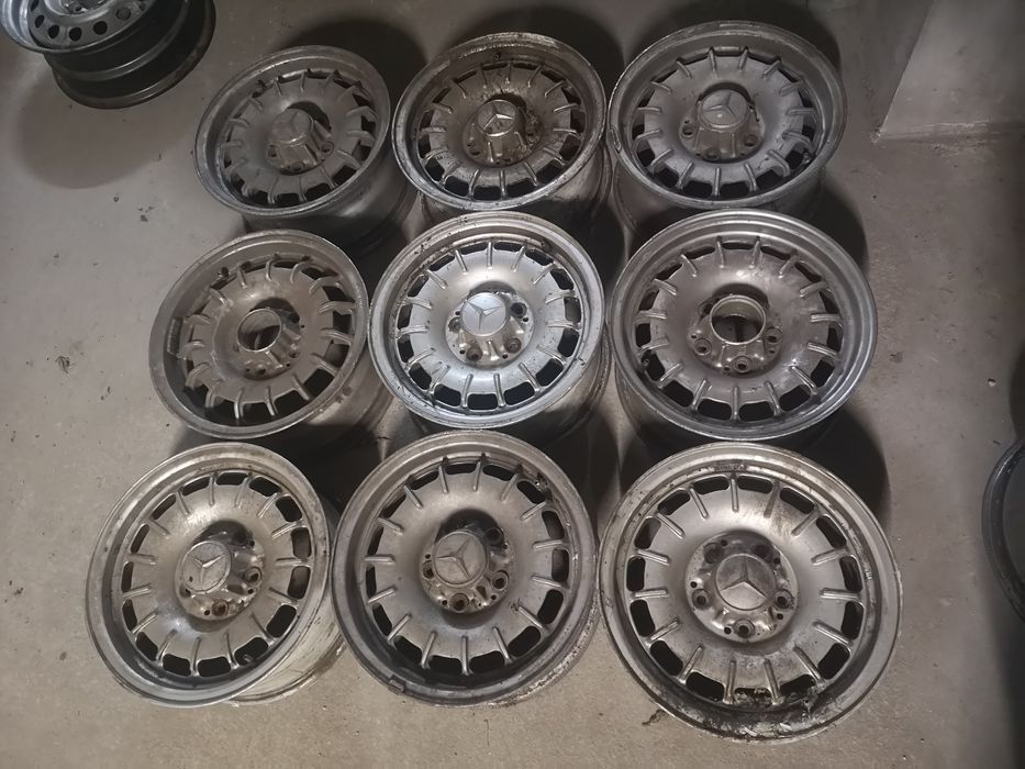 Продавам 9 броя алуминиеви джанти за Мерцедес 5x112 14 цола 6 J*ЕТ 30*