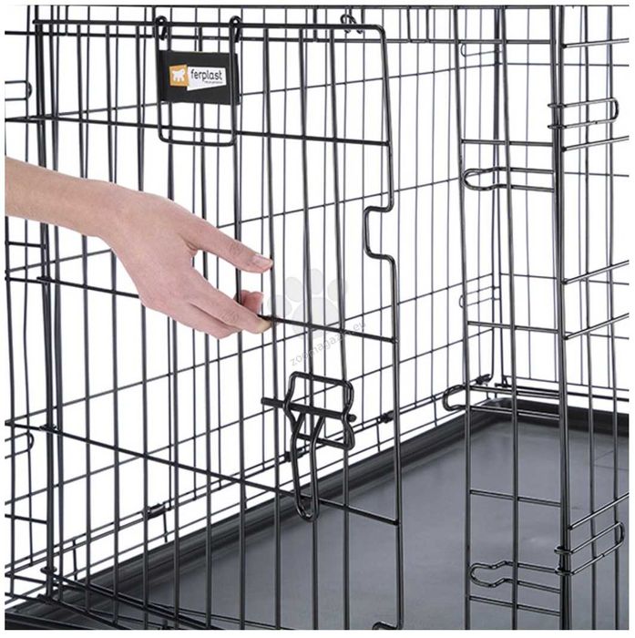 Сгъваема клетка за кучета Ferplast за животни 77.4 / 48.5 / 54.6 см.