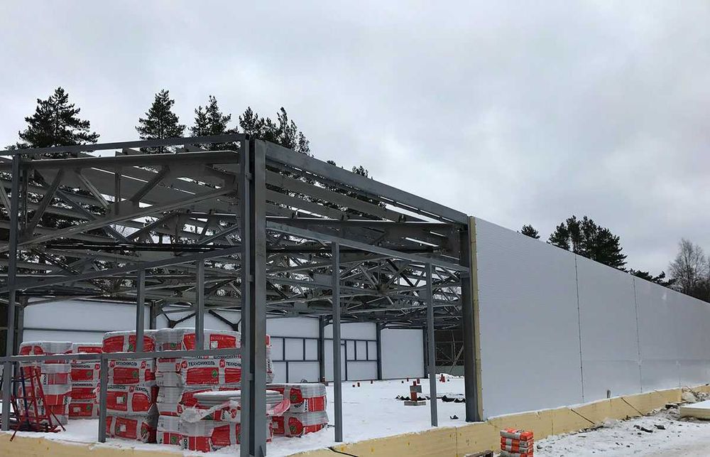 Монтаж сэндвич-панелей