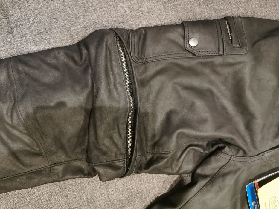 Pantaloni din piele Spirit Motors Crazy Conner, negri, mărime  XL