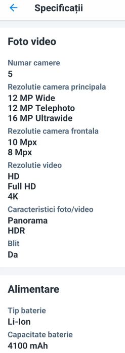 Vănd telefon SAMSUNS S10 plus, mem 128 / 8 ram