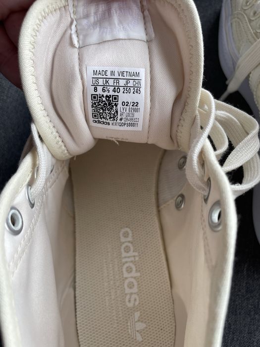 Дамски маратонки кецове Adidas Nizza, мръсно бели, номер 40