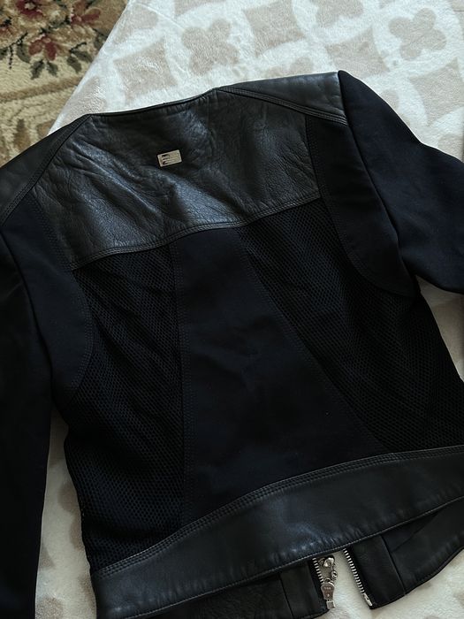 Кожа куртка-пиджак