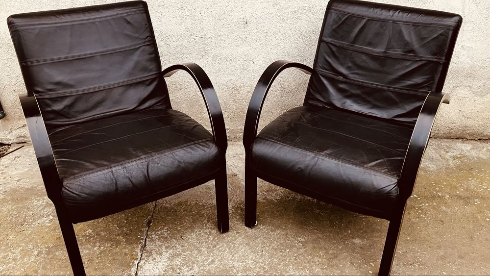 Set fotoliu piele vintage