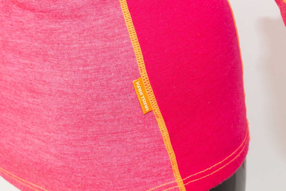 Kari Traa дамска мерино блуза розова термо бельо от мериносна вълна S