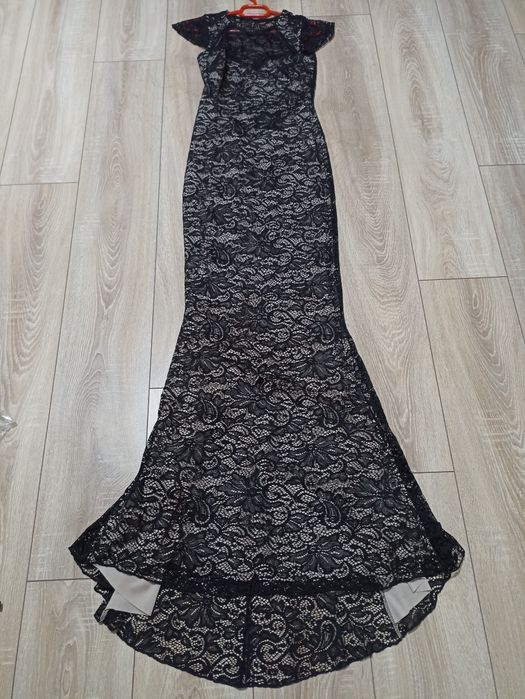 Rochie gala neagra lunga-NEPURTATA