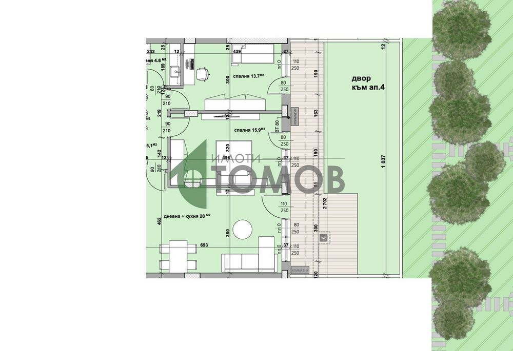 Продава се Тристаен апартамент в Стара Загора, Самара 3 - 92 кв.м за 709 €/кв.м - Снимка #2