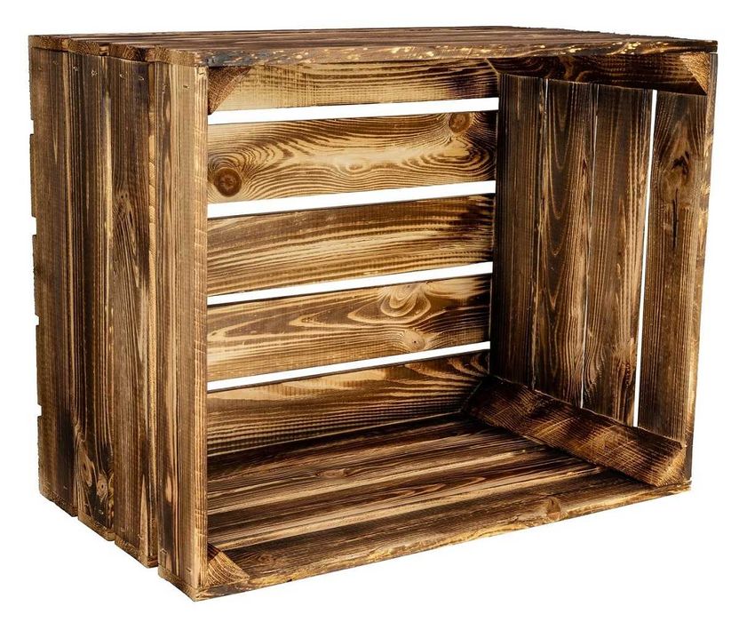 Ladite / Lazi / Cutii din Lemn de Pin Arse 50x40x30 cm