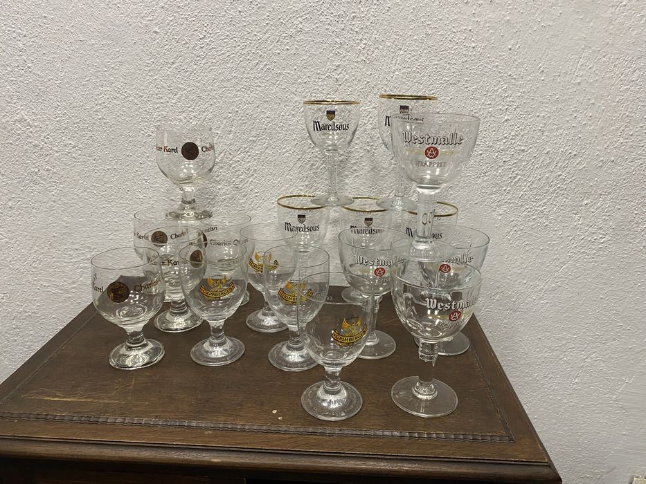 Белгийски бирени чаши Westmalle Maredsous комплект Белгия