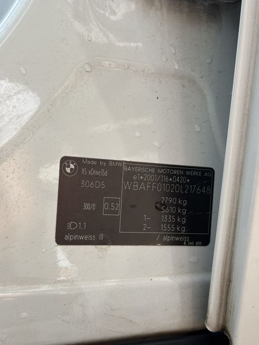 Bmw X5 E70 3.5D M57