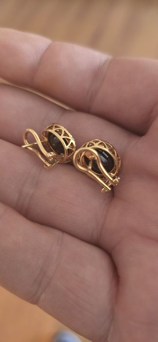 Cercei 18k safire si diamante naturale