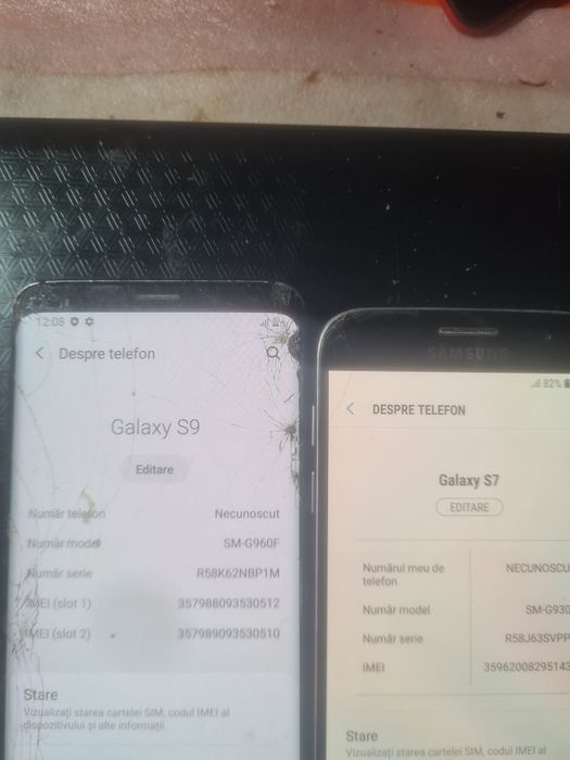 vand  2 telefone samsung   s7 display spart
