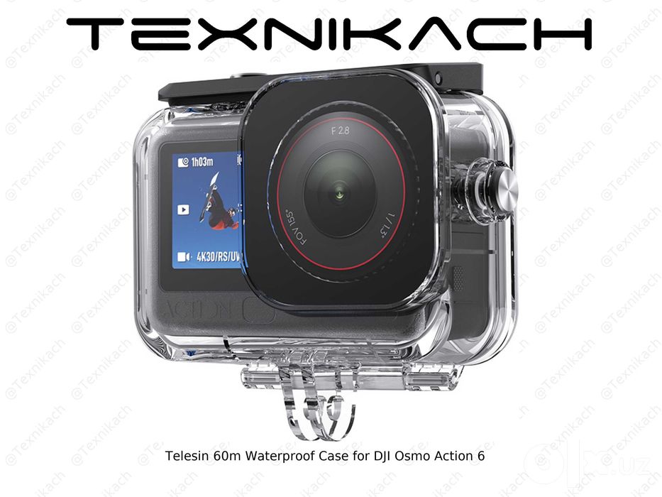 Telesin 60m Waterproof Case for DJI Osmo Action 6 • Доставка