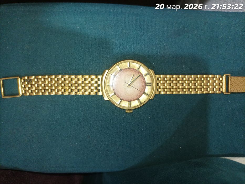 Часы Олимпиада 80 позолоченные