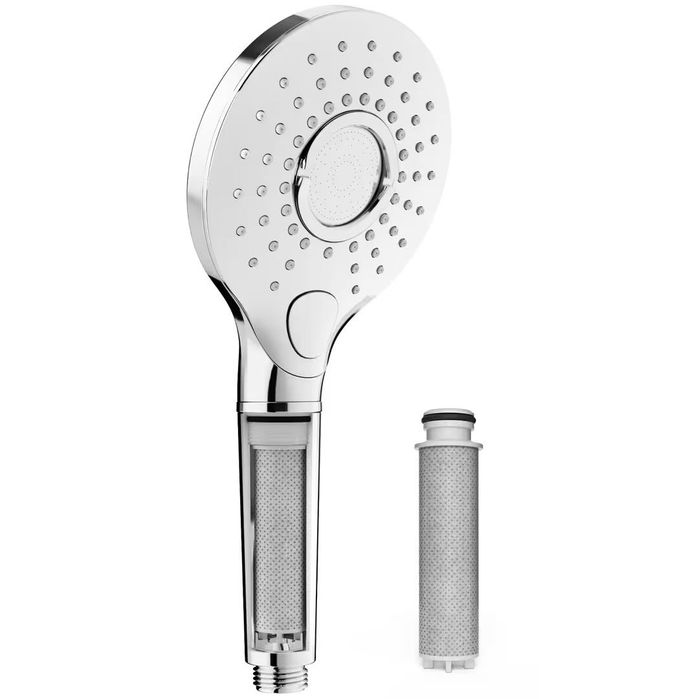 Cap de duș anti-calcar cu 3 funcții – Cromat