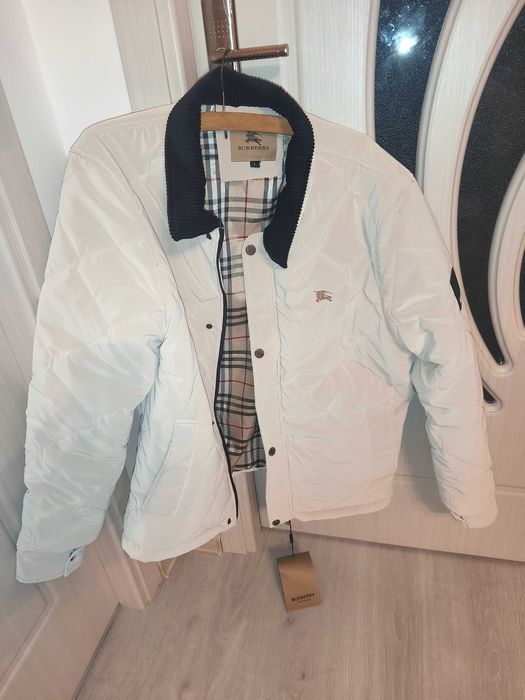 Geacă Burberry crem bărbați