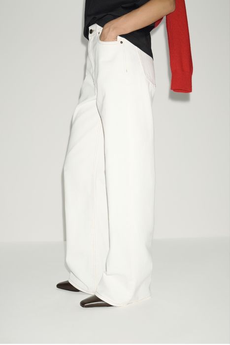 Белые джинсы Lime высокая посадка