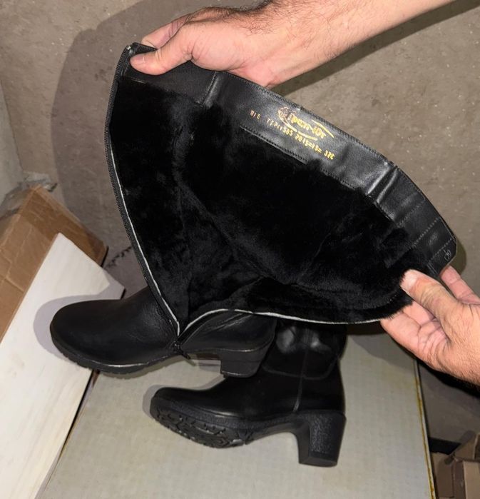 Сапоги женские кожаные