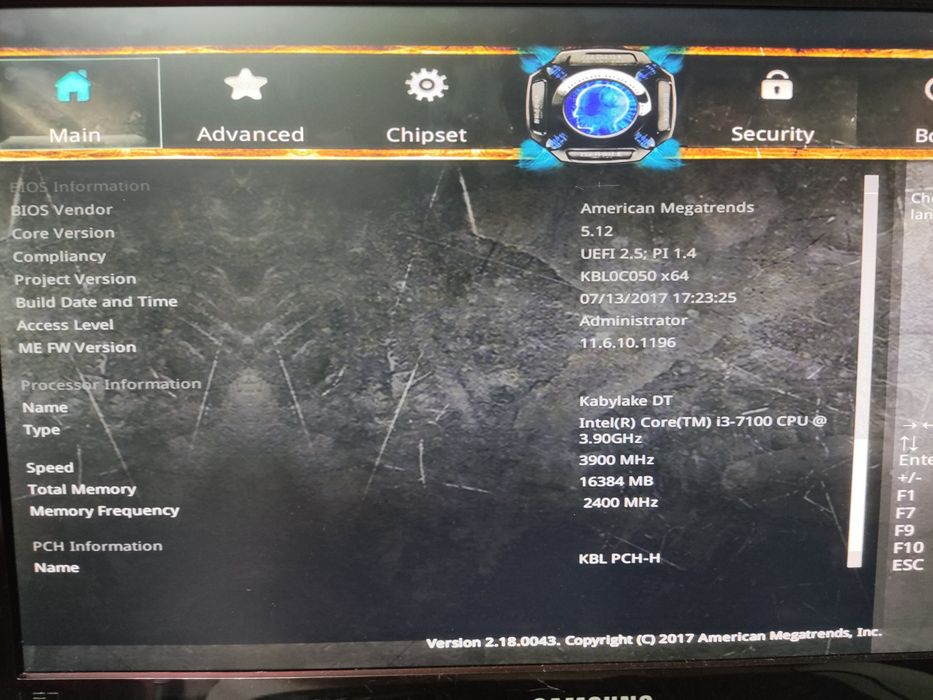 i3-7th  16gb озу hdd750