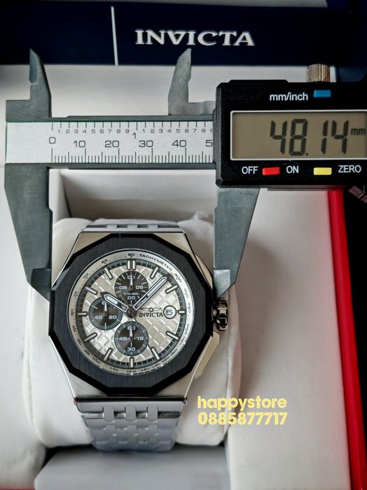 INVICTA Akula Silver steel 48 mm, Инвикта нов ръчен часовник
