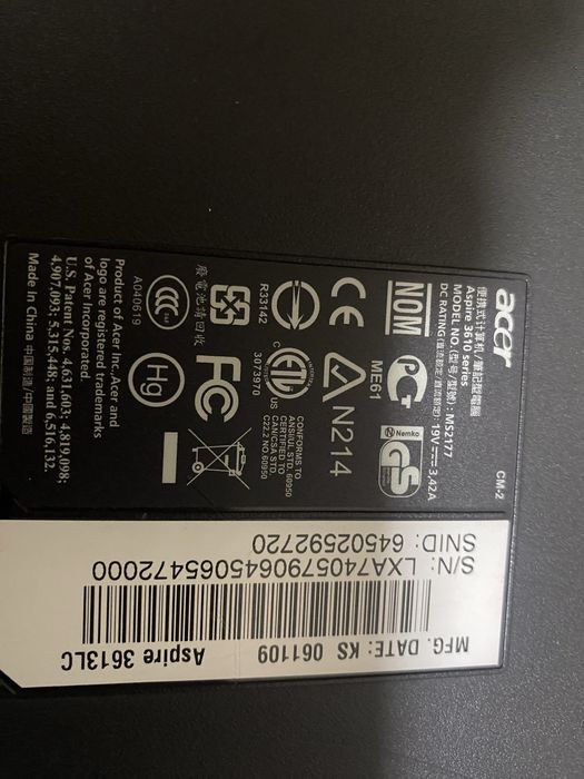 Ноутбук Айсер б.у продам