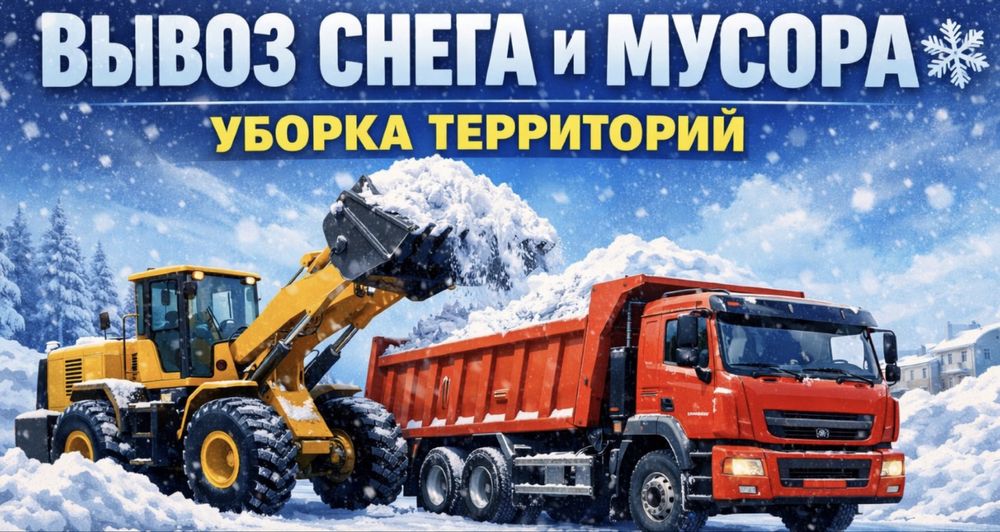 Вывоз снега  2-х куб и самосвалы !уборка терретории