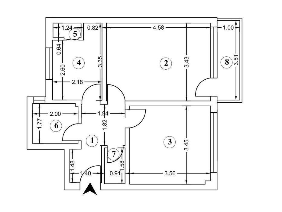 Apartament 2 camere Sector 4, Etaj 2, Anvelopat