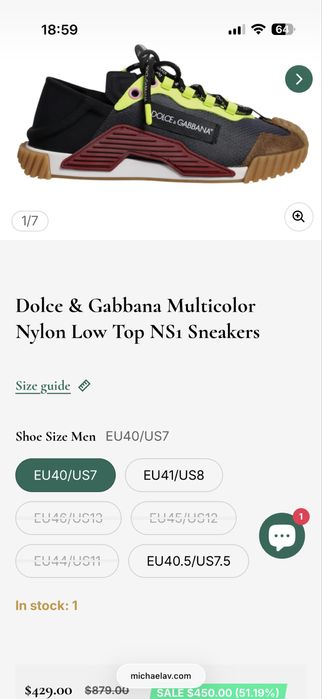 Кроссовки Dolce Gabbana. Кеды. Обувь.